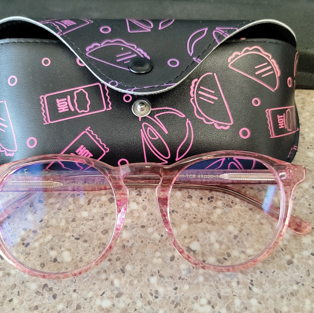 Pink Diff taco bell blue light glasses